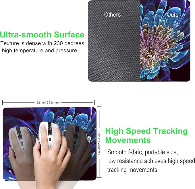 3D Flowers Mouse pad Abstract Art Mouse Pads - Image 2