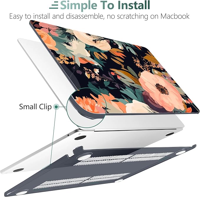 TWOLSKOO Compatible with M4 MacBook Air 13.6 inch Case 2025-2022 Release M4 - Image 3