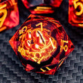 ARUOHHA DND Resin Dice Gazes Eye Dice Liquid Core Flaming RPG Sharp Edged Dice by ARUOHHA