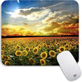 Square Mouse Pad Sunflower, Personalized Premium-Textured Custom Mouse Mat by Armanza