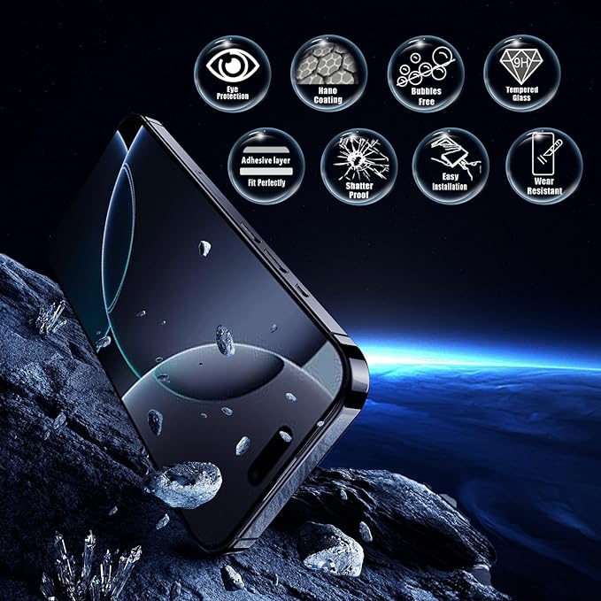 Screen Protector for iPhone 16 pro Blue Light Block, Military-Grade - Image 6