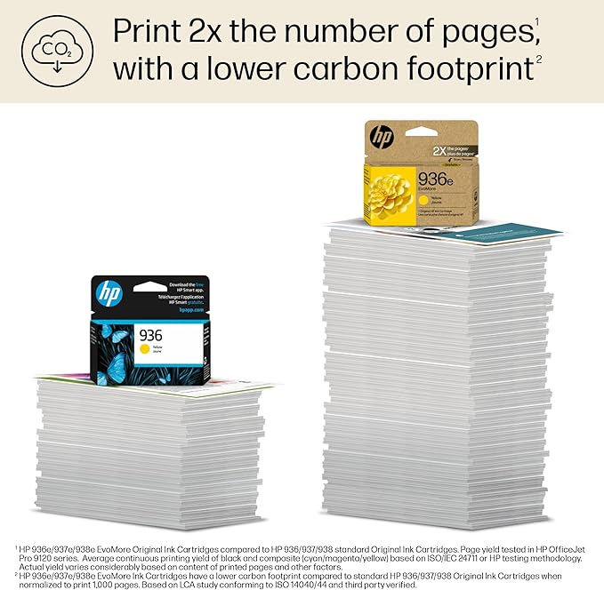 HP 936e EvoMore High Yield Yellow Ink Cartridge | Works OfficeJet 9120 Series - Image 5