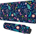 Gaming Desk Pad Large Extra Length Beautiful Floral Mouse Pad Keyboard Laptop by Unknown