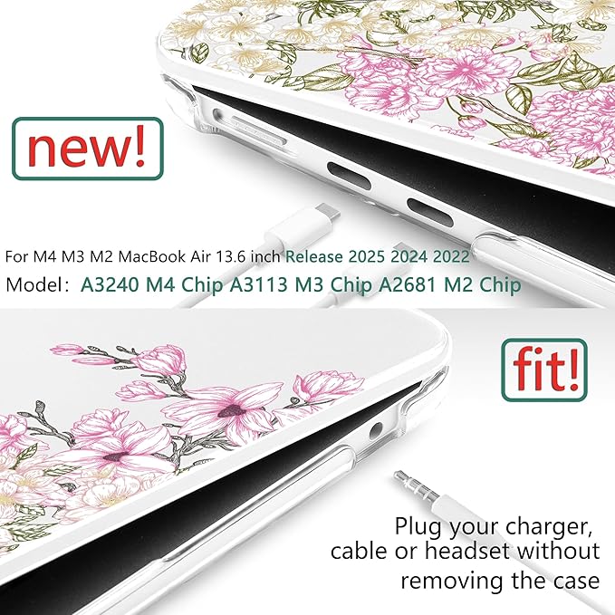 TWOLSKOO Compatible with M4 MacBook Air 13.6 inch Case 2025-2022 Release M4 - Image 2