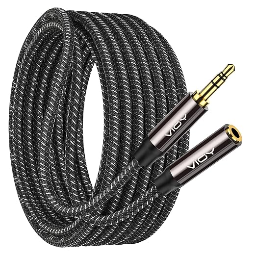 VIOY Headphone Extension Cable 10 FT, 3.5 mm Male to Female Stereo Audio Cable by VIOY
