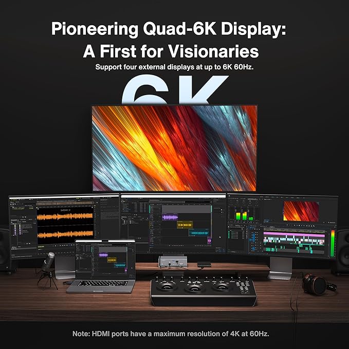 iVANKY FusionDock Max 1 Dual Thunderbolt 4 Chips, 20-in-1 Quad 6K@60Hz Monitor - Image 2