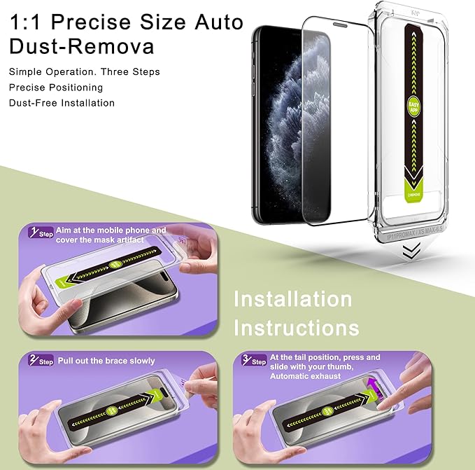 9H Tempered Glass, Full Coverage, Anti-Fingerprint, Auto Dust Removal, - Image 3