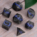 Metal DND Polyhedral Dice, Large Stripe Glitter Metallic Dice Set, Antique by Maywin