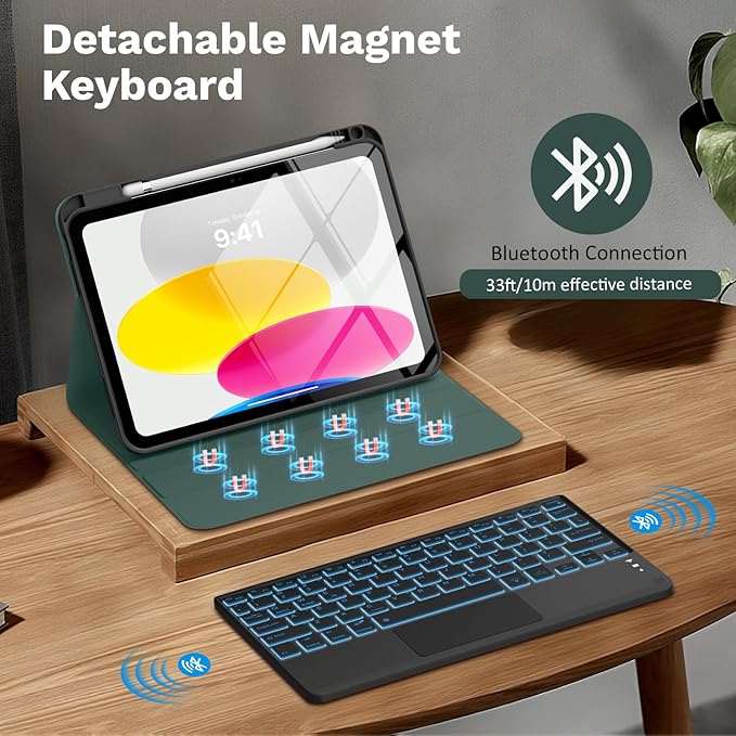 MoKo Touch Keyboard Case for iPad 11th Generation 11 inch 2025, iPad 10th - Image 4