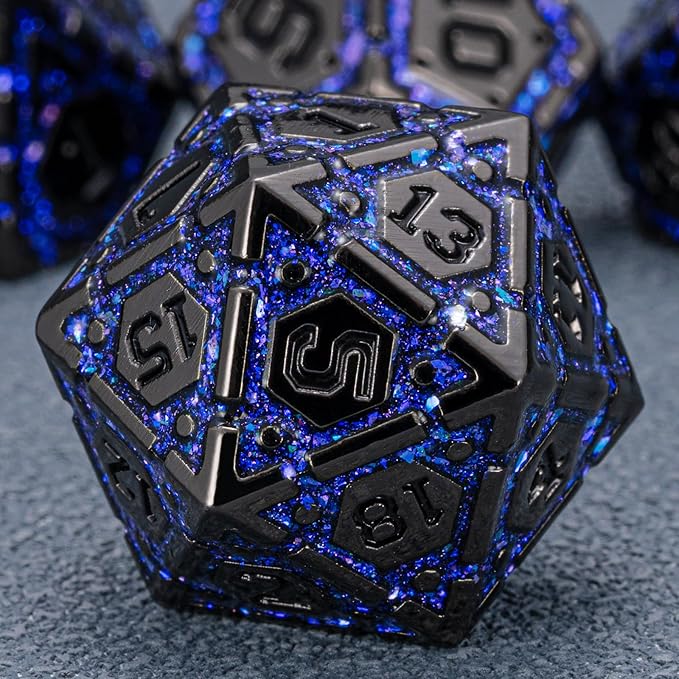 DND Metal Dice Set, Polyhedral Dice Set by Unknown