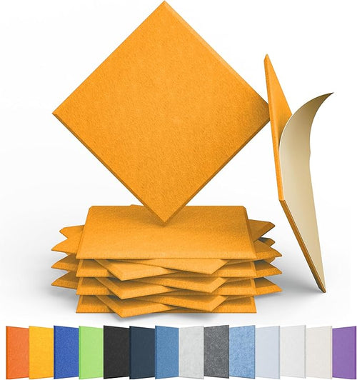 12 Pack Acoustic Panels Self Adhesive Sound Proof Foam, High Density Sound by Amantech