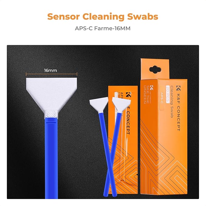 K&F Concept 20 Pack APS-C Frame Sensors Cleaning Swabs, DSLR SLR Digital Camera - Image 2