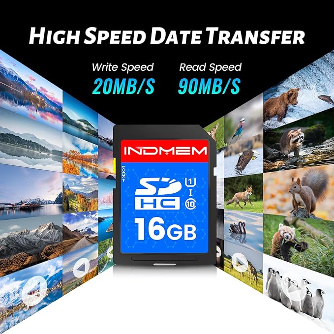 INDMEM SD Card 16GB, 8 Packs Class 10 16GB Flash Memory Card MLC Standard - Image 6