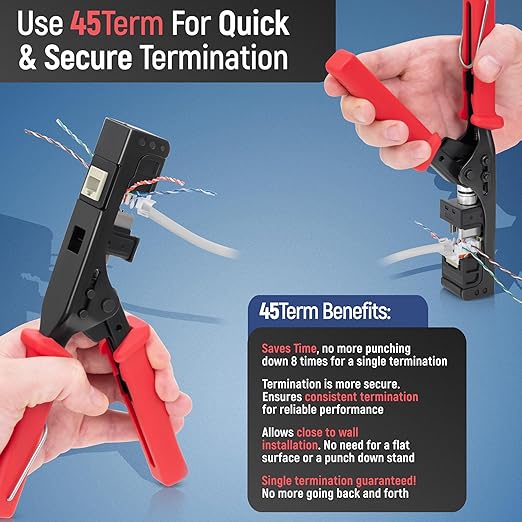 Everest 45° Angled RJ45 Cat6 Keystone Jacks 50-Pack in Ivory - Image 6