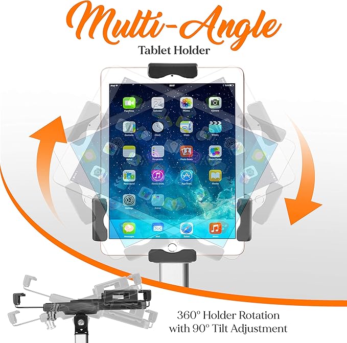 Pyle Anti-Theft Tablet Security Stand Kiosk-Heavy Duty Aluminum Metal Floor - Image 3