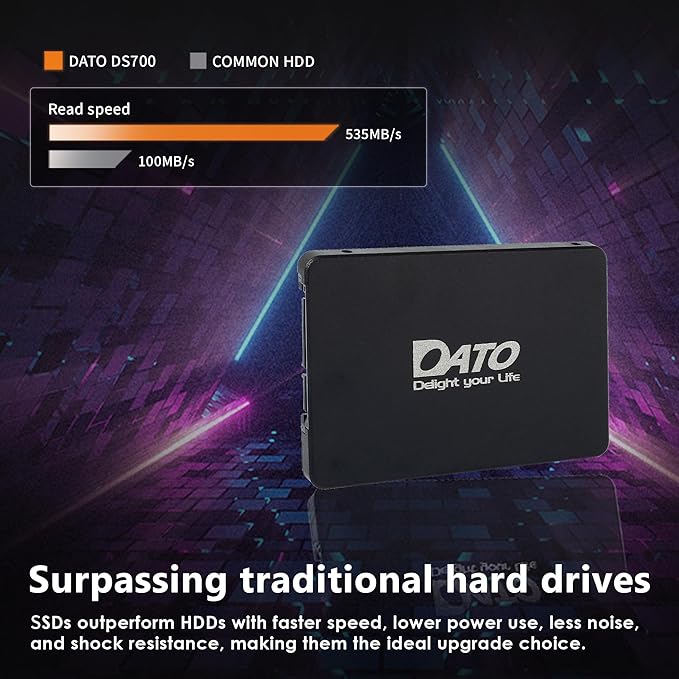 DATO 1TB SSD 2.5" SATA III Internal Solid State Drive, 3D NAND, SLC Cache - Image 4