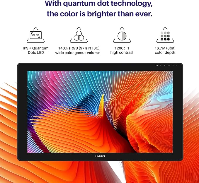 HUION Kamvas 24 Plus 2.5K QHD Graphic Drawing Tablet - Image 4