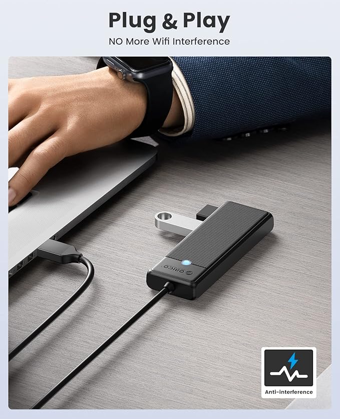ORICO USB 3.0 Hub, 4-Port USB Hub, Ultra Slim USB Splitter - Image 6