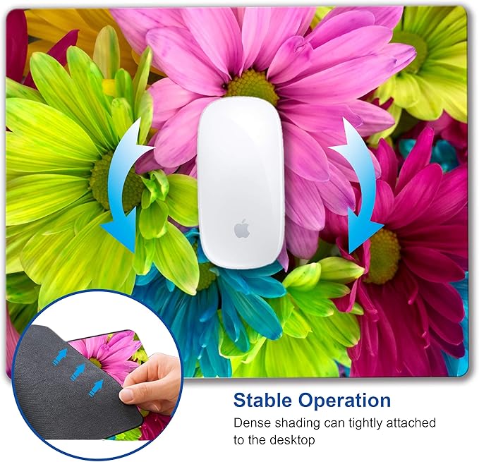 Watercolor Flower Mousepad Computer Mouse pad - Image 5