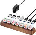 7-Port USB 3.0 Powered Hub, RGB Lighting, Hot-Swappable Cherry MX Switch Support by FEIFANZHE