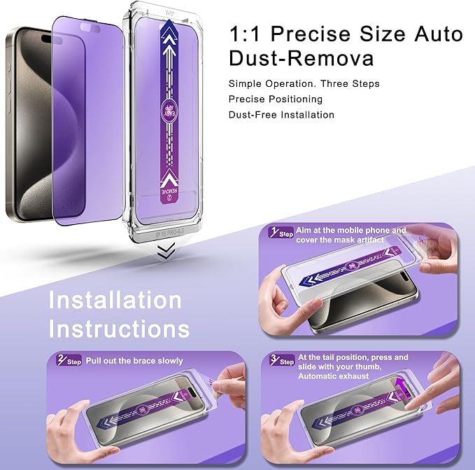 2 Pack Anti Blue Light Matte Screen Protector - Image 4