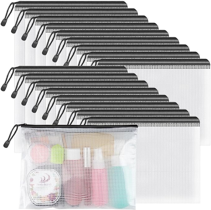 Umriox Zipper Mesh Document Pouch, 9.5x7.1 in, Waterproof Zipper Pouches by UMRIOX