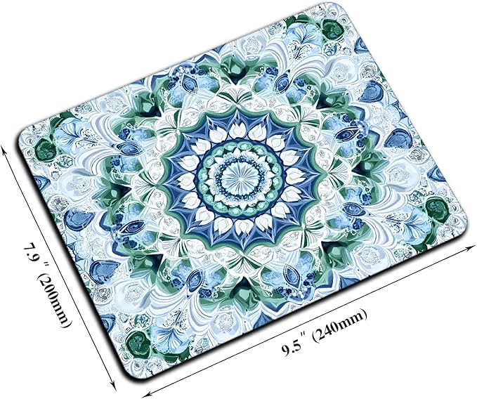 Mouse Pad, Cute Aesthetics Mandala Pattern Mouse Pads - Image 2