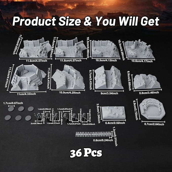 AUSPDICE RPG Terrain AF695 Trench Set – Modular Defensive Position - Image 7