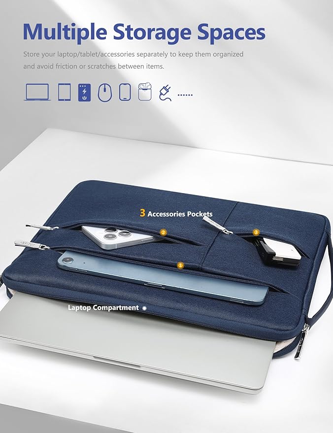 HYZUO 17-17.3 Inch Laptop Sleeve Bag Briefcase - Image 2
