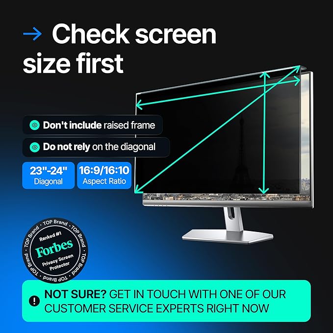 Universal Acrylic 23, 24 Inch Computer Privacy Screen Filter - Image 4