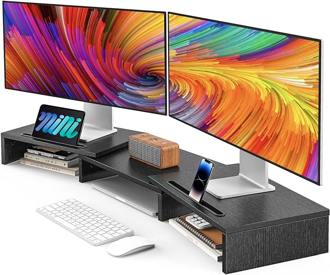 AMERIERGO Dual Monitor Stand Riser by AMERIERGO