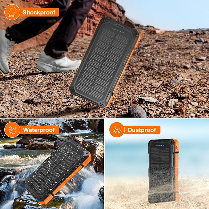 ERRBBIC Solar Charger Power Bank 49800mAh, 22.5W Portable Charger, 15W Wireless - Image 6