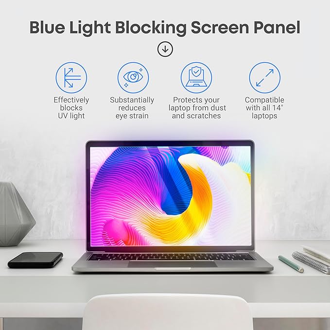 14 inch Blue Light Blocking Screen Protector Panel - Image 3