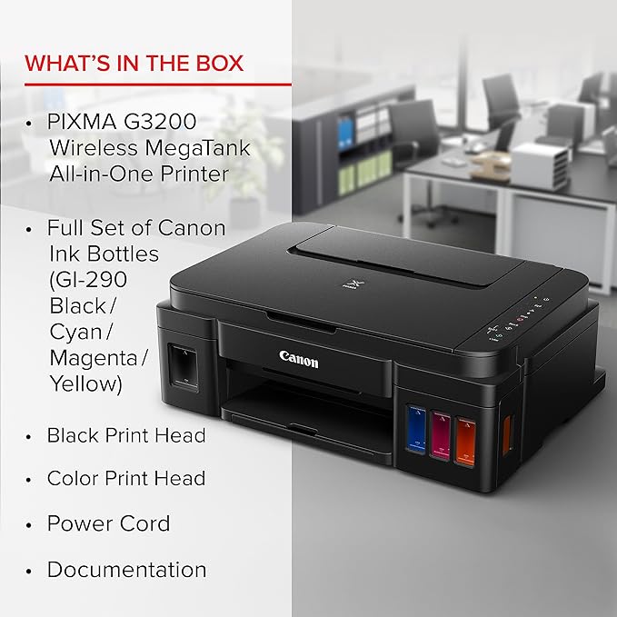 Canon G3200 All-In-One Wireless Supertank Printer| Copier| Scanner| and Mobile - Image 7