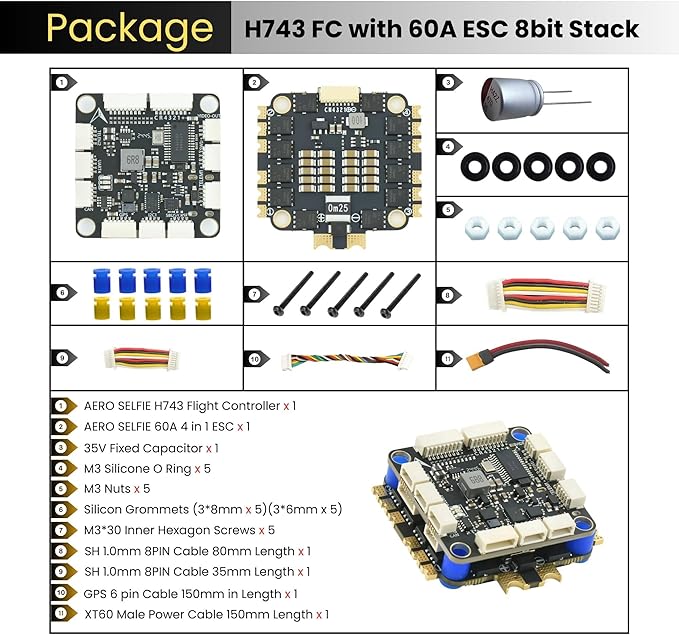 AERO SELFIE H743 Flight Controller - Image 3