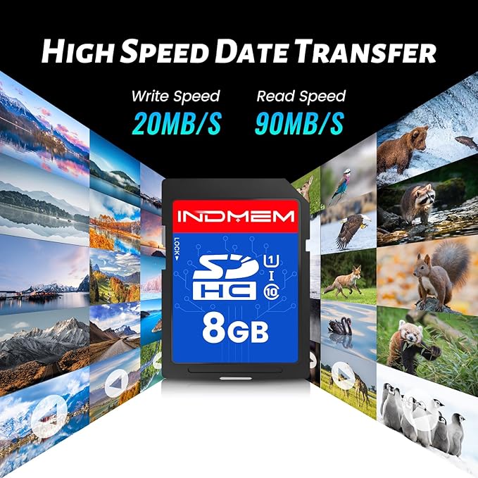INDMEM SD Card 8GB, High-Speed Secure Digital Cards - Image 5