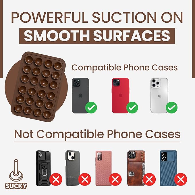 SUCKY Silicone Suction Phone Case Adhesive Mount - Image 6