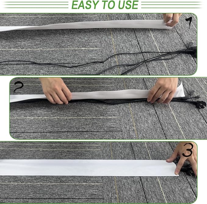 Floor Cable Covers - 20ft Oxford Fabric Cord Protector - Image 2