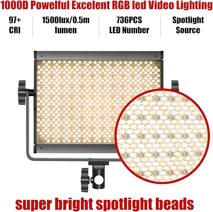 GVM RGB LED Video Light, 800D Studio Light - Image 3