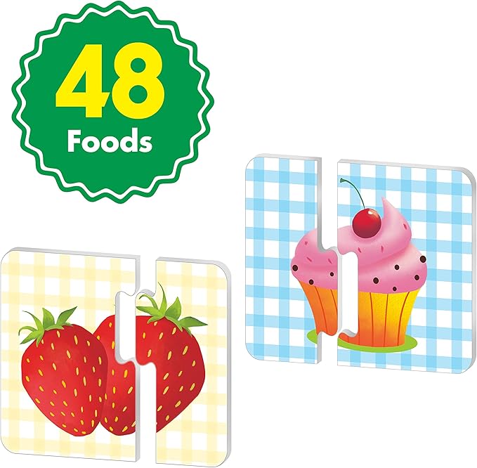 48 Food Matching Puzzles with Error-Correction Mechanism Pre-Primer in 2 Pieces - Image 5