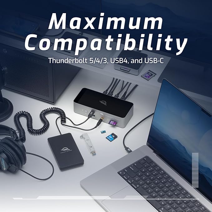 OWC 11-Port Thunderbolt 5 Docking Station, SD/Micro-SD Card Reader, Audio - Image 8