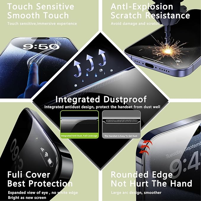 9H Tempered Glass, Anti-Glare, Full Coverage, Anti-Fingerprint, Auto Dust - Image 5