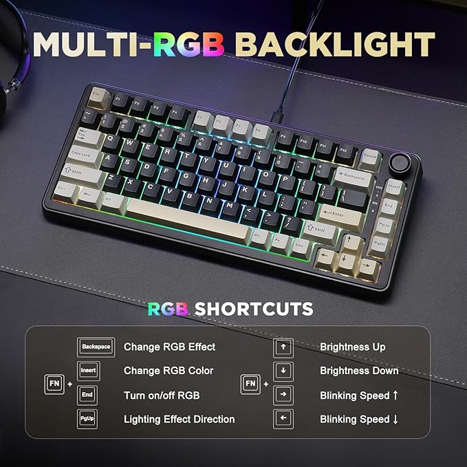 YUNZII B75 Mechanical Keyboard, 75% Layout - Image 6
