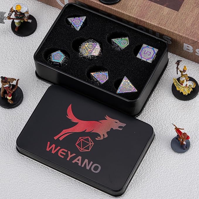 DND Metal Dice Set, Polyhedral Dice Set - Image 7