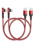 USB C Cable Fast Charger Type C 3.1A Right Angle Nylon Braided USB Type C Cable by AINOPE10yearsforphoneaccessories