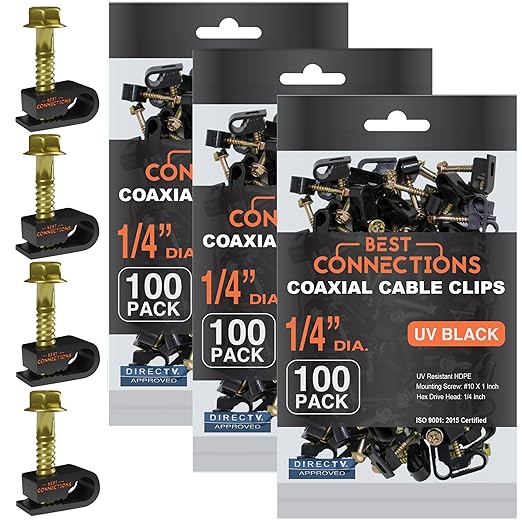 BEST CONNECTIONS Coaxial Cable Clips by BESTCONNECTIONS