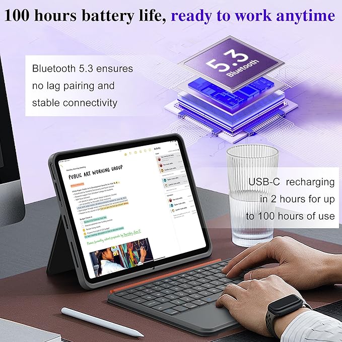 WIWU Keyboard Case for iPad Air 13 Inch 3 in 1 Magnetic Detachable Keyboard - Image 3