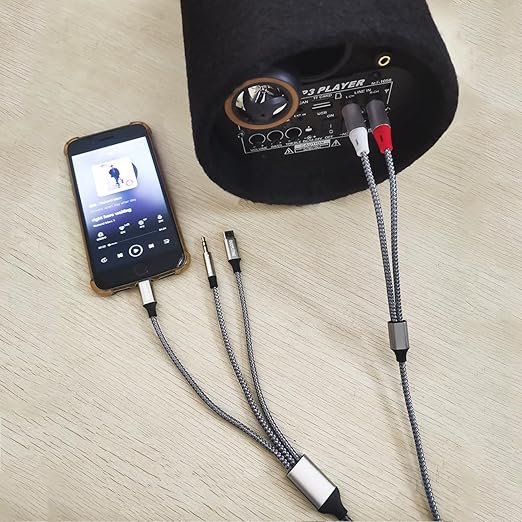 3 in 1 Audio Cable, iOS Phone/3.5mm AUX/USB C to 2 RCA, Stereo Audio Adapter - Image 5