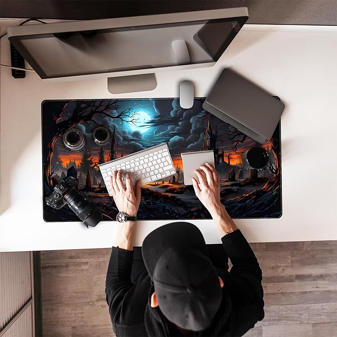 Dark Fantasy Castle Desk Pad Extended Gaming Mouse Pad, XXL Large Computer - Image 7