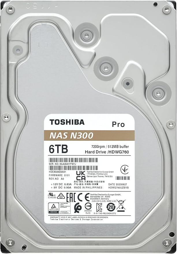 Toshiba N300 PRO 6TB Large-Sized Business NAS 3.5-Inch Internal Hard Drive - Image 6